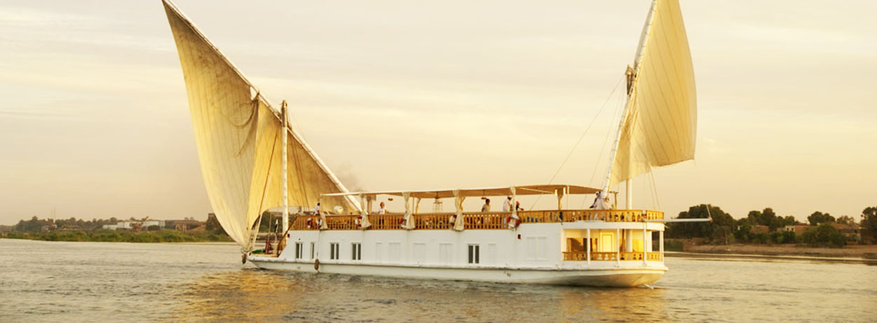 Traditional Dahabiya Nile cruise sailing from Esna to Aswan