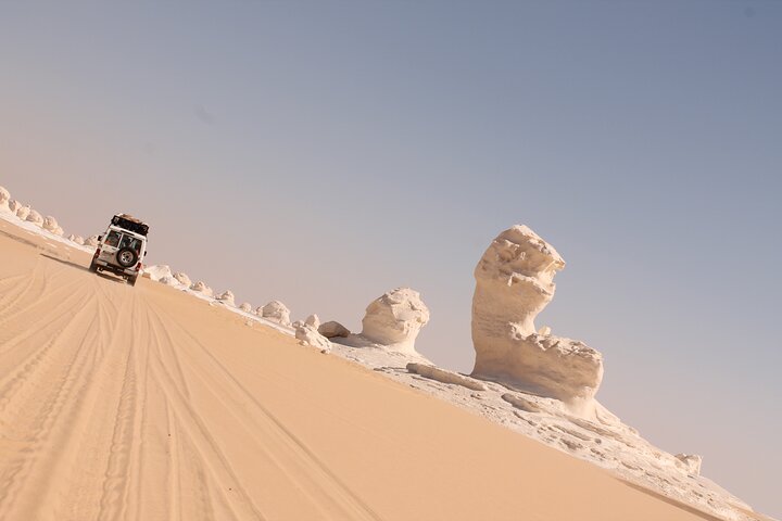 Sandboarding in the White Desert