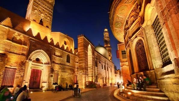 Historic Al Muizz Street at night