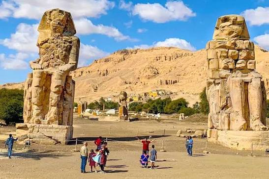 Colossi of Memnon on Luxor West Bank