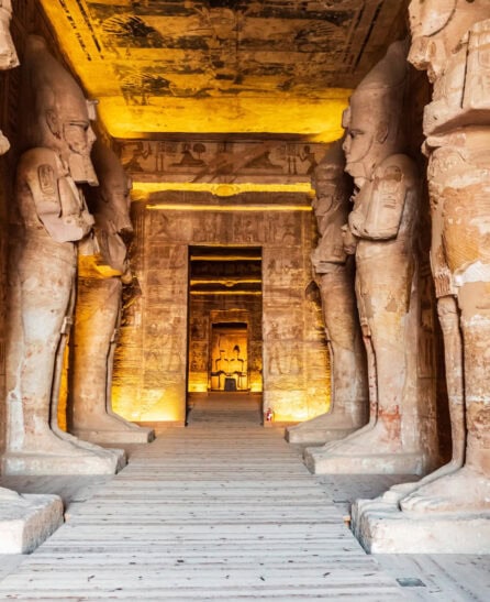 Interior sanctuary of the Great Temple at Abu Simbel