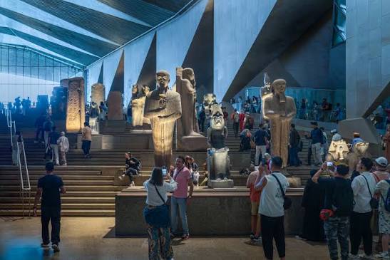 Grand Egyptian Museum near the Giza Pyramids