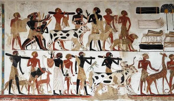Painted scenes inside the Tomb of Pennut