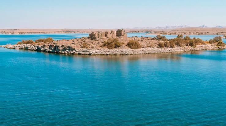 Qasr Ibrim fortress viewed from Lake Nasser
