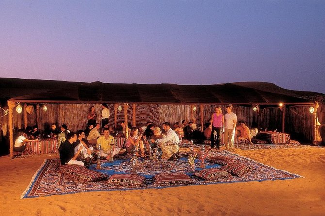 A welcoming Bedouin camp prepared for an evening gathering