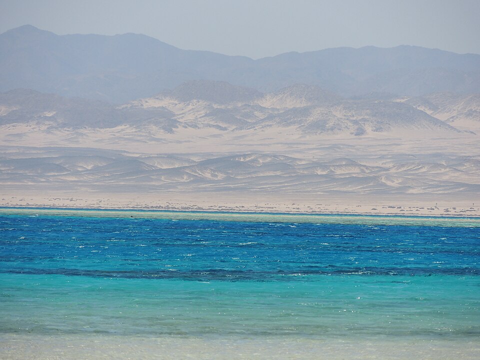 Clear turquoise water at Sharm El Luli on Egypt's Red Sea coast