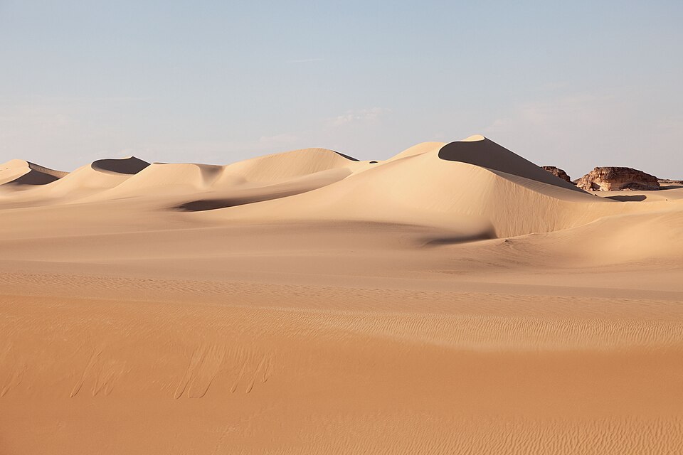 Golden dunes of the Great Sand Sea near Siwa Oasis
